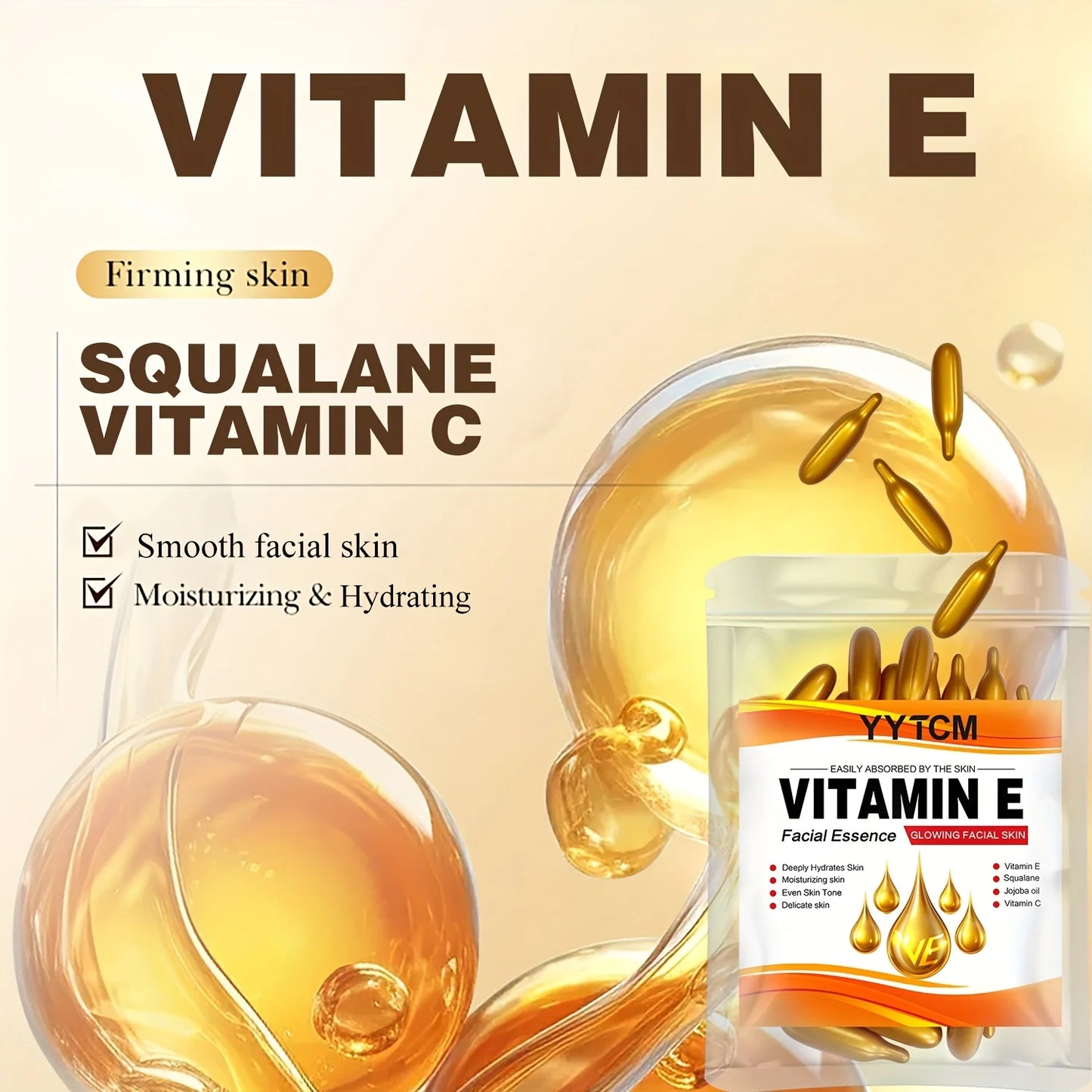 Capsules Essence Vitamine E - Hydratation Intense & Peau Lumineuse