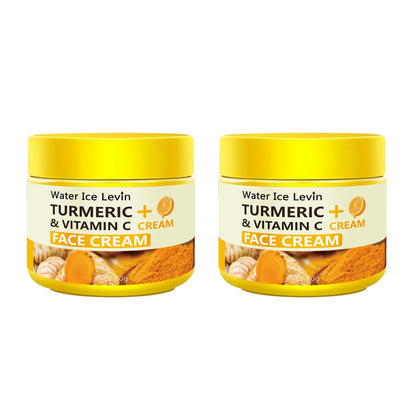 Crème Visage Curcuma & Vitamine C - Anti-Âge, Hydratante & Éclatante
