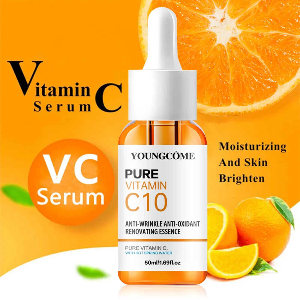 Sérum Vitamine C & Acide Hyaluronique - Éclat & Anti-Rides