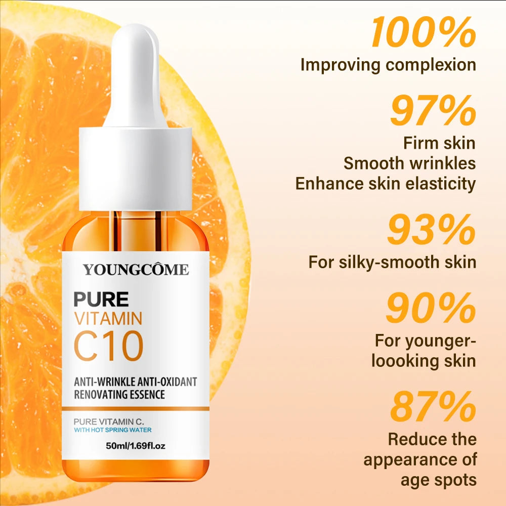 Sérum Vitamine C & Acide Hyaluronique - Éclat & Anti-Rides