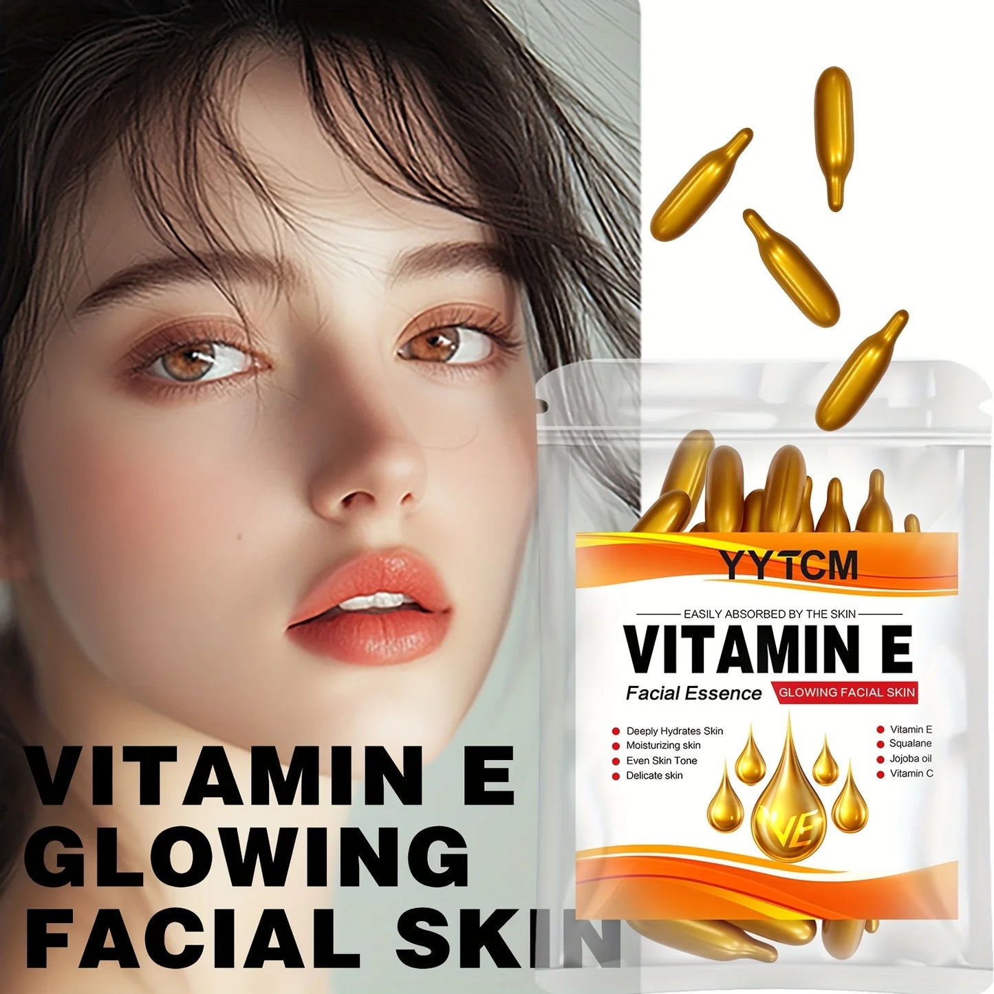 Capsules Essence Vitamine E - Hydratation Intense & Peau Lumineuse