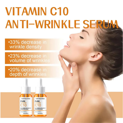 Sérum Vitamine C & Acide Hyaluronique - Éclat & Anti-Rides
