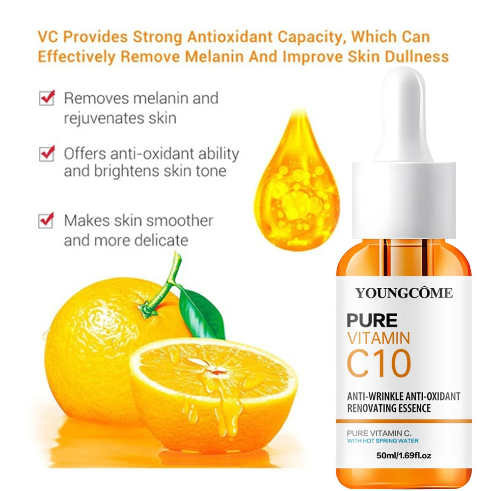 Sérum Vitamine C & Acide Hyaluronique - Éclat & Anti-Rides