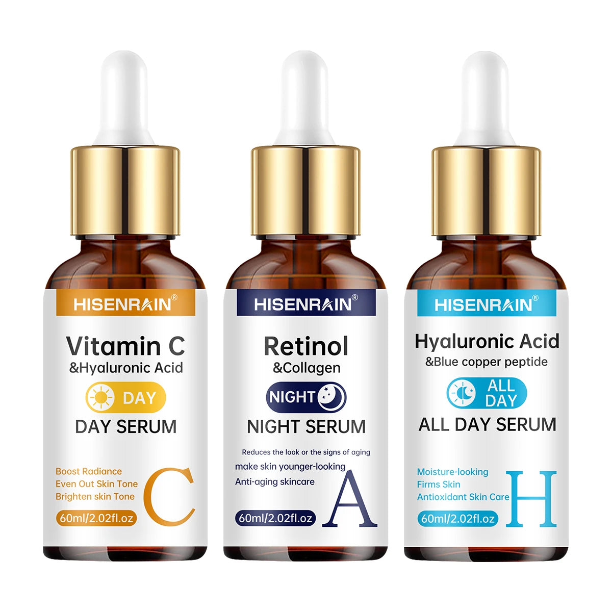 Sérum Duo Vitamine C & Rétinol - Anti-Âge, Éclat & Hydratation Intense